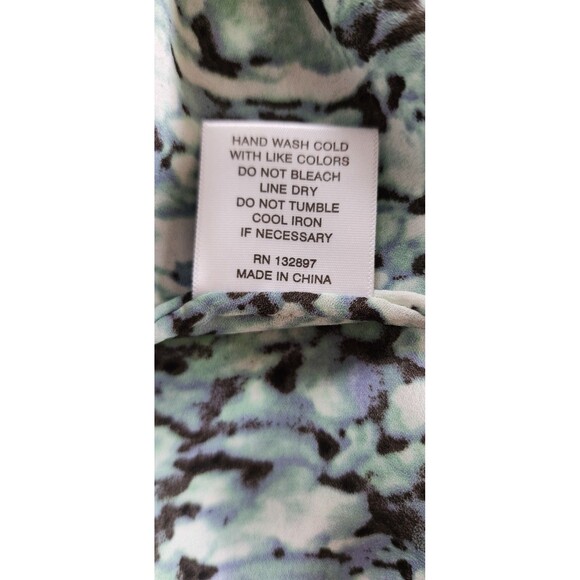 ROSE & OLIVE‎ Blouse Abstract Watercolor Print Women’s Medium 3/4 Sleeve - Picture 5 of 7